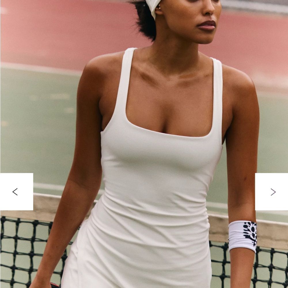 Free People Never Better White Athletic Tennis Dress in Medium